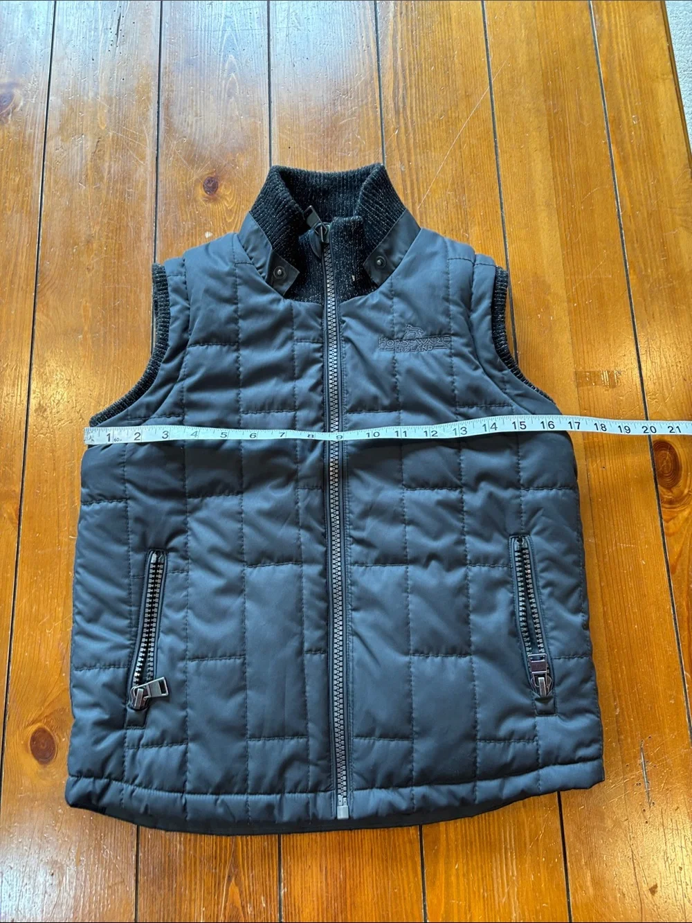 Horseware Ireland Grey rQuilted Puffer Equestrian Vest Girls Size 9/10